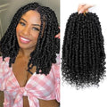 Passion Twist Crochet Hair for Black Women 10 Inch 9 Packds Spring Braids by Pofworld