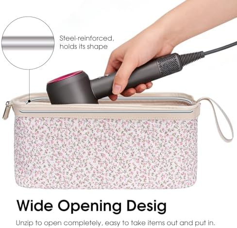 Hair Tools Travel Bag, Quilted Hair Tool Bag for Women, Portable Hair Dryer Organizer Case Compatible with Dyson Airwrap Styler - Image 5