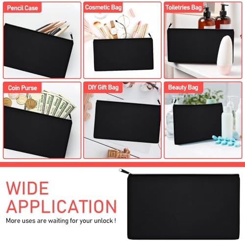Legigo Blank Canvas Bags Zipper Pouch Makeup Bags Pencil Pouch Bulk - Image 6