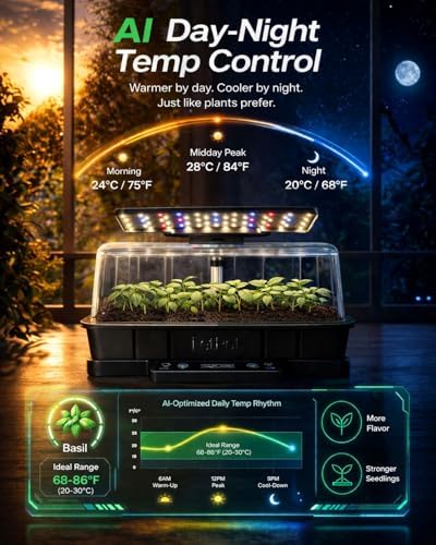 LetPot Smart Seed Starter with Humidity Dome, Germination Kit with Waterproof Seedling Mat, 24W Full Spectrum LED Grow Light, Smart Heating Base, EC Soil Sensor & App Control for Indoor Seed Starting - Image 3