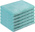 JML Microfiber Bath Towels, 30" x 60", 6 Pack, Green-Floral by JML