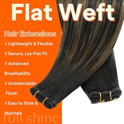 Full Shine Sew In Weft Hair Extensions Human Hair for Women 20 Inch 80g - Image 2