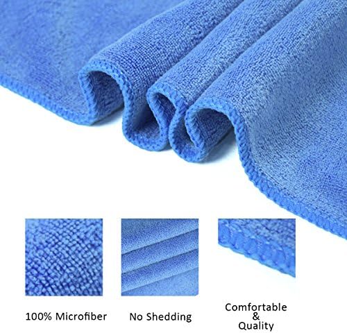 JML Microfiber Bath Towel Set, 6 Pack, 27" x 55", Peach/Grey/Blue - Image 3