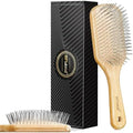 BFWood Bamboo Hair Brush with Steel Bristles,Metal Bristle Hair Brush by BFWood