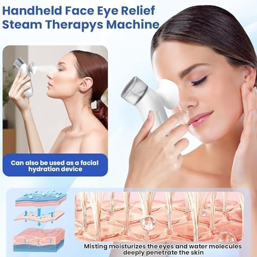 2 Eye Mist Steam Sprayer, Nano Mist Sprayer for Dry Eyes & Face Warm Compress Rechargeable Facial Mist Relief Dry Eyes Facial Mist for Moisturizing & Soothing - Image 2