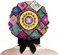 Satin Hair Braid Bonnet for Sleeping Double Layer Tie Band Elastic Wide Soft Silk Lined Nightcap Women Girls Cute by Cabreche
