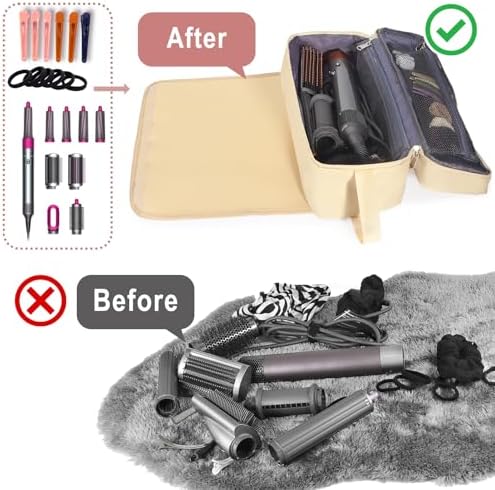 Hair Tools Travel Bag with Heat Resistant Pad, Portable Hair Tools Storage for Hair Straighteners, Curling Iron and Hair Care Accessories, Traveling Essentials for Women - Image 5