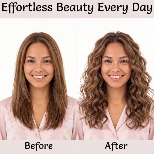 Satin Heatless Hair Curler Set, 8-Pc Overnight Curls (Pink) - Image 5