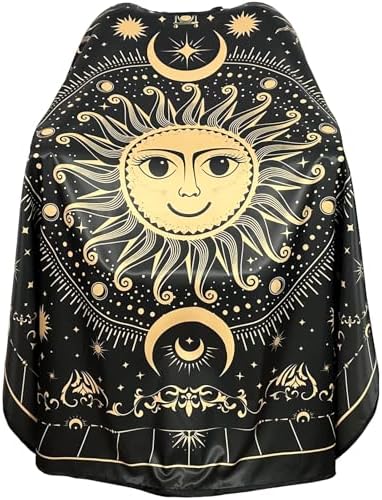 Barber Cape for Men Hairdresser Gown with Copper Snaps, 63"×56" (Sunface) by Pelocapa