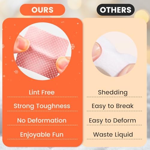 400PCS Lint Free Nail Wipes with Dispenser for Acetone, Alcohol - Image 3