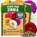 HOME GROWN State Fair Zinnia Seeds, 600 Seeds, Zinnia elegans by HOMEGROWN