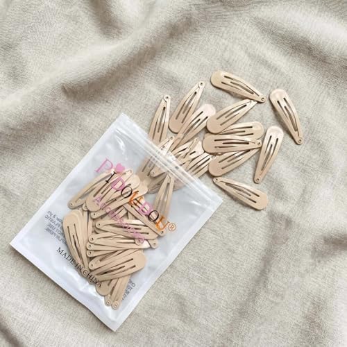 40 Counts Metal Snap Hair Clips, 2 Inch Hair Barrettes for Women Taupe - Image 2