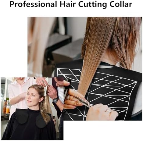Waterproof Silicone Hair Cutting Guide Collar with Guidelines, Black - Image 6