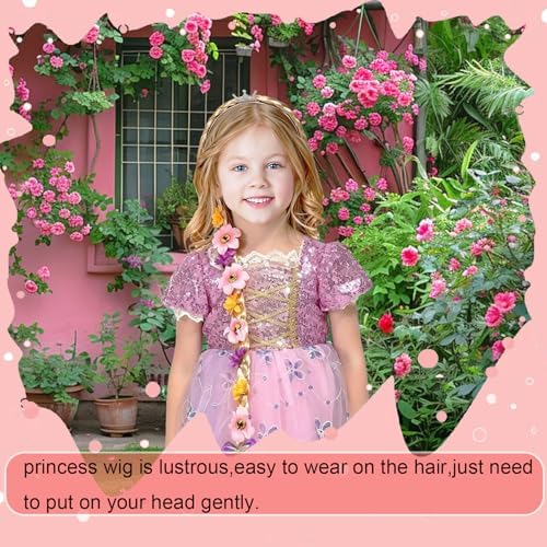 Ice Princess Dress Up Wig, Girl Role Playing Hair Accessories - Image 6