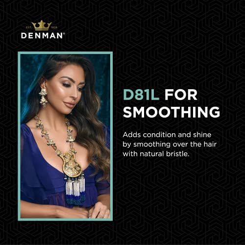 Denman Boar Bristle Hair Brush – Smoothing & Shine Enhancing for Slick Back Styles, Curl Defining & Detangling. Natural Bristles for all Hair Types for Women & Men - Image 4