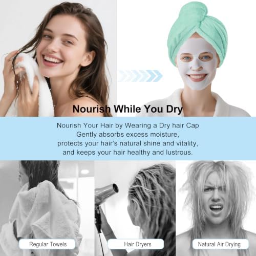 Microfiber Hair Drying Towel Wrap,Hair Turbans Towel for Wet Hair - Image 7
