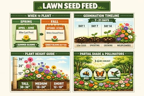 Deer Resistant Wildflower Seeds (2oz) Hardy Garden Flowers Designed to Deter Deer & Support Pollinators - Image 4