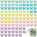 100 Pieces Assorted Color Butterfly Hair Clips, Beautiful Mini Butterfly Hair Clips Hair Accessories for Women and Girls (Macarons) by Ruocce