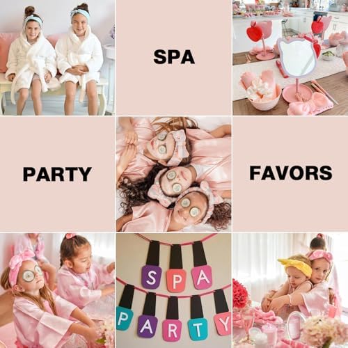YOOVR 8pcs Spa Headband, Stocking Stuffers for Teen Girls Women (Pink) - Image 5