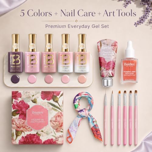 Beetles Purple Gel Nail Polish Set, 5 Colors Cat Eye Gel Gift Set - Image 5
