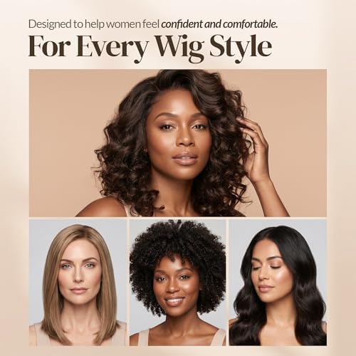 MILANO COLLECTION Wigrip, Premium Lace Wig Band for Women, Fully Adjustable & Reinforced Lace Wig Grip Band by Hairline, Comfortable and Secure Glueless Velvet Headband, Nude - Image 4