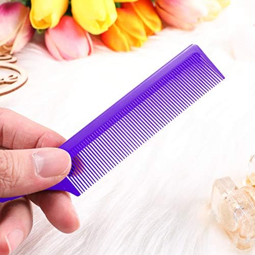Leinuosen 3 Pack Rat Tail Comb Carbon Fiber,Purple - Image 5