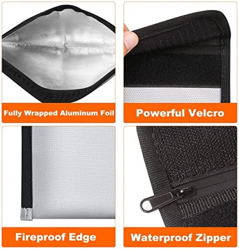Small Fire Proof Travel Document Pouch, Birth Certificate Holder 2-Pack - Image 4