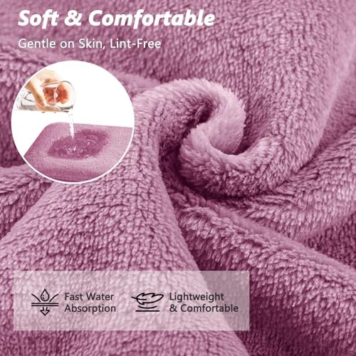 Plus Size Towel Wrap with Hair Towel for Women (2XL-4XL), Adjustable Wearable Shower Body Wrap, Comfortable Oversized Spa Bathrobe Set with Hair Drying Towel Purple - Image 3