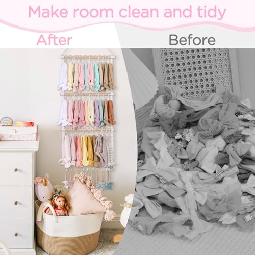 POVETIRE Headband Holder Bow Organizer for Girls, Baby Head Bands Storage - Image 6
