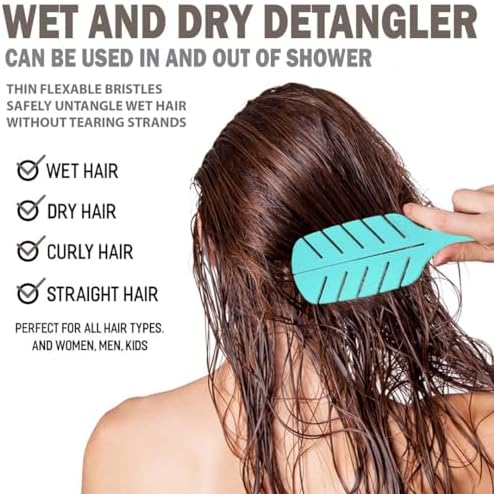 Fiora Naturals Detangler Brush for Wet and Dry Hair, Soft Detangling Brush - Image 2