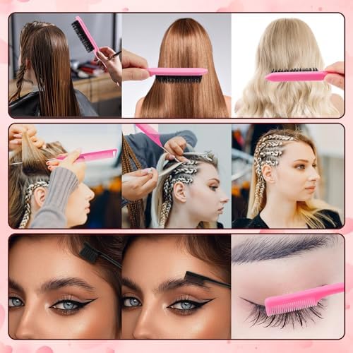 Hair Wax Stick Set for Flyaways Stocking Stuffers for Women Kids Christmas/Birthday Gifts Hair Accessories for Women Girls Teen Girls Trendy Stuff, Hairs Slick Stick Styling Tools Baby Hairs Gel Pink - Image 5