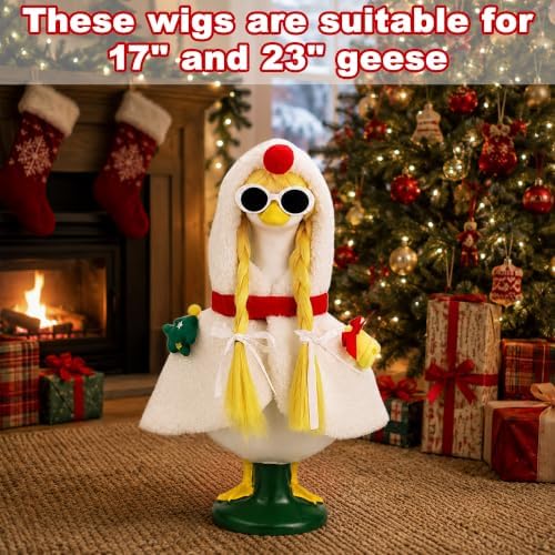 3 PCS Porch Goose Outfits Christmas Snowman Set for 17 & 23In Goose Statue - Image 3