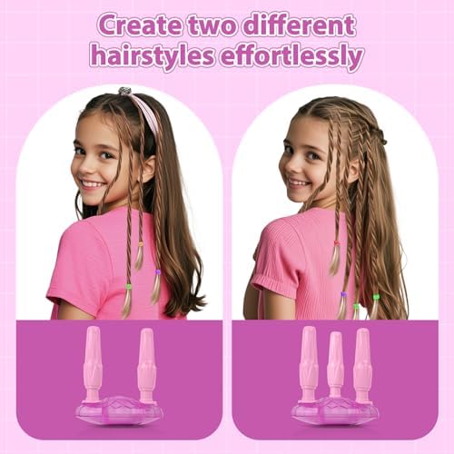 Yoloflix Hair Salon Toys for Girls, Automatic Hair Braiding Machine & Rope Braider with Accessories, Kids Hair Styling Tool, Christmas & Birthday Gifts Toys for Girls - Image 6