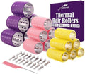 Thermal Rollers for Hair - 18 Self Grip Rollers & 18 Clips - 37-Piece Set by Asani