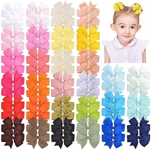 Choicbaby 2.3 Inches Mini Baby Hair Bows 60pcs Toddler Hair Accessories by choicbaby