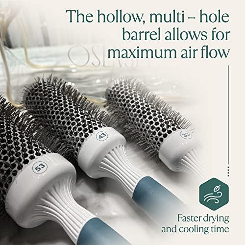 Professional Blow Drying Brush Set - Ceramic Ionic Thermal Brushes for Styling Wet Hair, 3 Round Brushes with Travel Bag for Women - Image 4