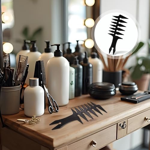Hair Wide Tooth Comb - Double Sided Detangling Comb for Men's Hairstyling - Image 4