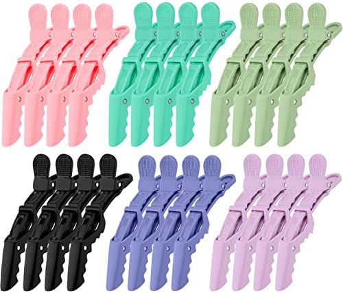 Ondder 24 Pack Alligator Hair Clips, 4.5 inch Clips for Hair Sectioning, Hair Styling Accessories for Women Men Girls Teens, Multicolor by Ondder