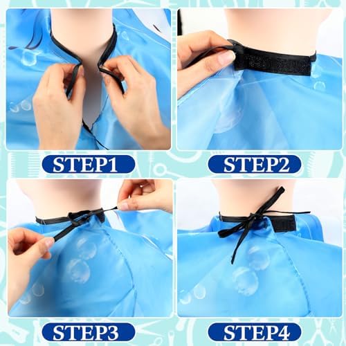 FEBSNOW Kids Haircut Cape, Professional Barber Cape with Neck Duster Brush - Image 5