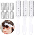 Maitys 3 Pcs Razor Combs for Hair Cutting with 10 Blades, White by Maitys