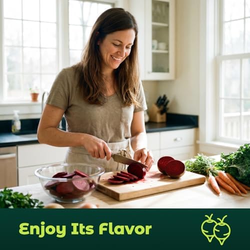 Detroit Dark Red Beet Seeds – 600 Heirloom Seeds for Planting, Open-Pollinated Garden Vegetable Root Seeds for Home Gardens - Image 6