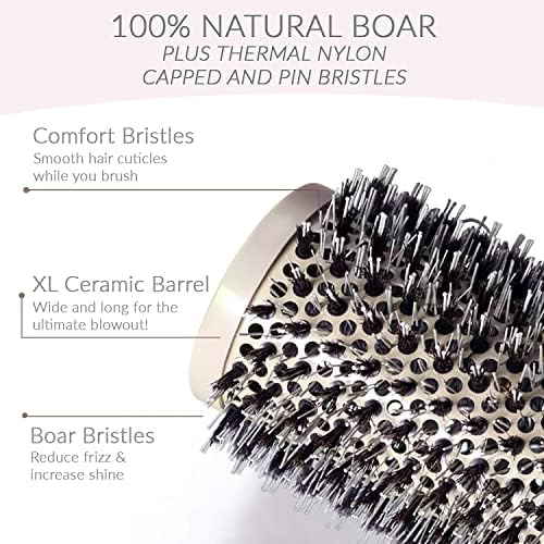 Mr Big Hair Brush, Extra Long and Wide Round Hair Brush for Blow Drying, 6 inch, Boar Bristles, Ionic Thermal Barrel, Adds Volume and Eliminates Frizz, Unique 3.75 inch Wide, Salon Quality - Image 5