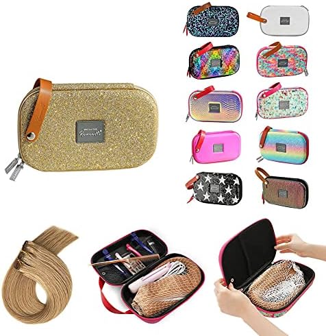 RemeeHi Lace Wig Travel Bag Storage Case, Hair Tools Hairdressing Bag, Stylist Cosmetic Organizer With Accessory Pockets Small G106 - Image 2
