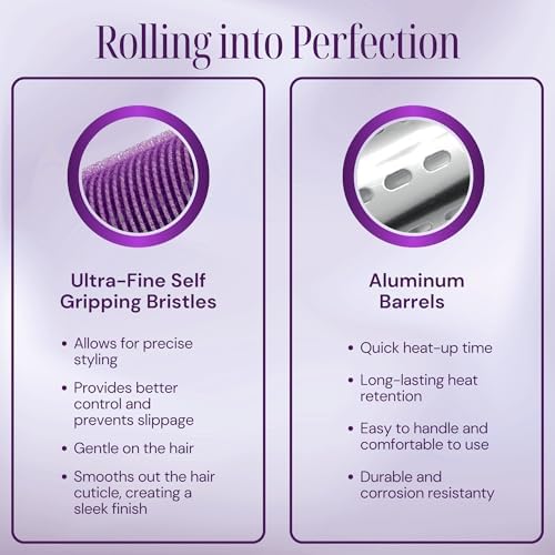 Thermal Rollers for Hair - 18 Self Grip Rollers & 18 Clips - 37-Piece Set - Image 3
