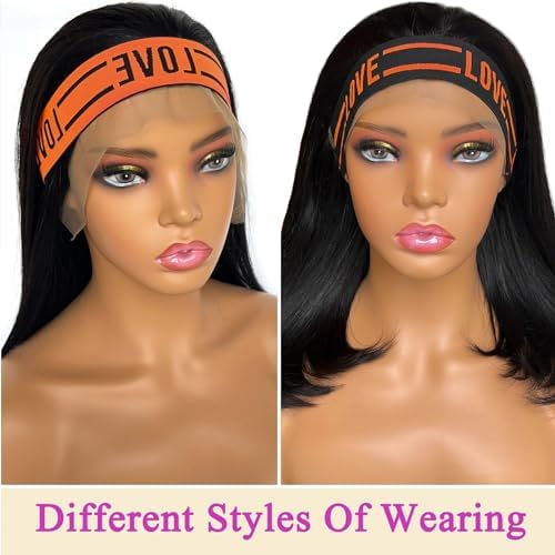 Wig Band (5 Piece Set, Black Orange) Latex and Nylon Elastic Bands for Lace Front Wig, Keeps Wigs In Place, Melts Lace, Lays Edges, Adjustable Size, For Adult Women - Image 2