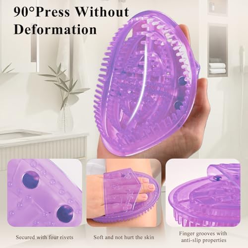 2Pcs Meridian Massage Brush, Upgrade Pro Meridian Brush for Belly - Purple - Image 7