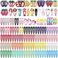 100-Piece Metal Snap Butterfly Hair Clips Toddlers ，Girls，Colorful Cute Non-slip Hair Barrettes Hair Accessories for Women and Kids by KUBOM