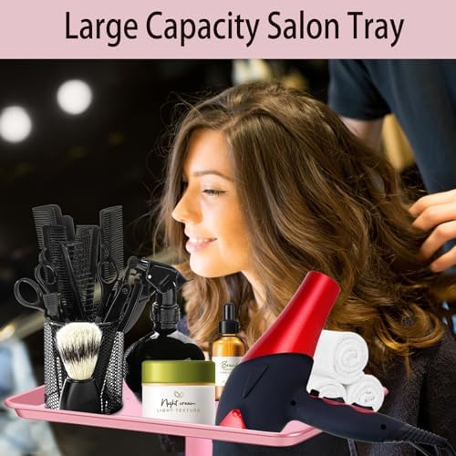 Salon Tray on Wheels,Salon Rolling Tray,Hairstylist Tray,Tattoo Tray-Pink - Image 6