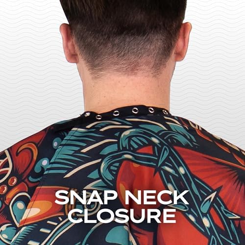 BD Barber Cape - Snap Closure, Water-Resistant, Lightweight Polyester, 45"x65", Professional Coverage for Cutting and Styling - Image 6