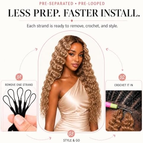 Human Crochet Hair for Black Women Feather Miracle Knots Crochet Human Hair - Image 4